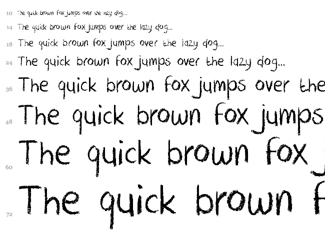 DK Crayon Crumble font waterfall